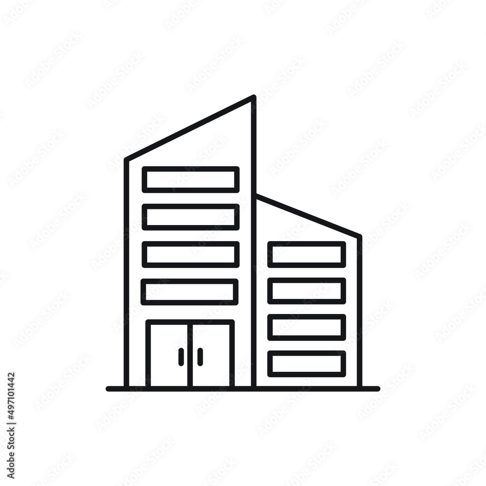 Building Icon line for website, symbol presentation Building Icon line for website, symbol presentation
