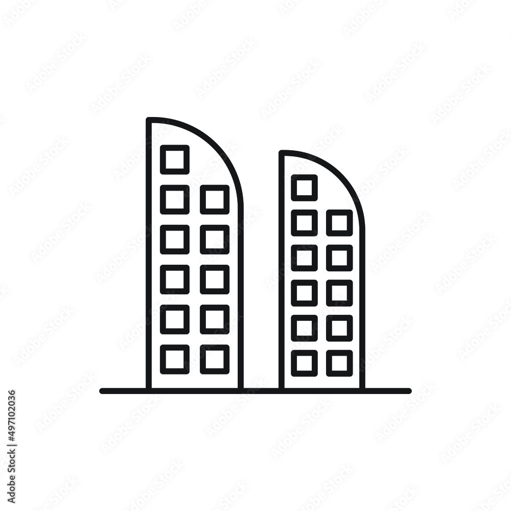 Building Icon line for website, symbol presentation Building Icon line for website, symbol presentation