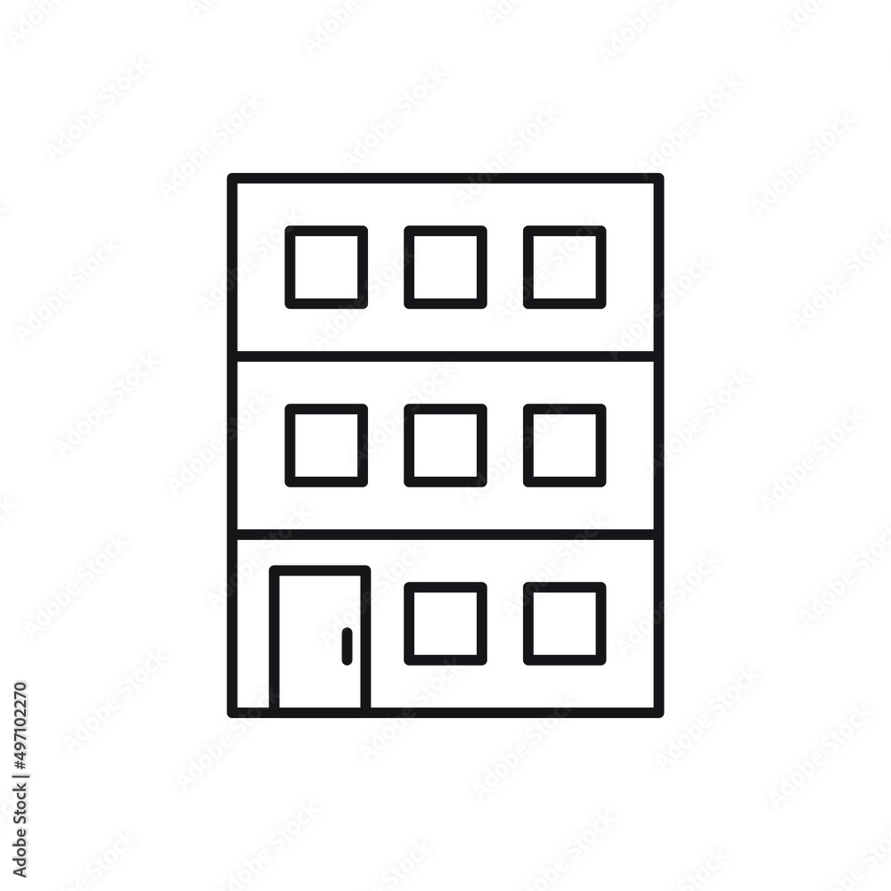 Building Icon line for website, symbol presentation Building Icon line for website, symbol presentation