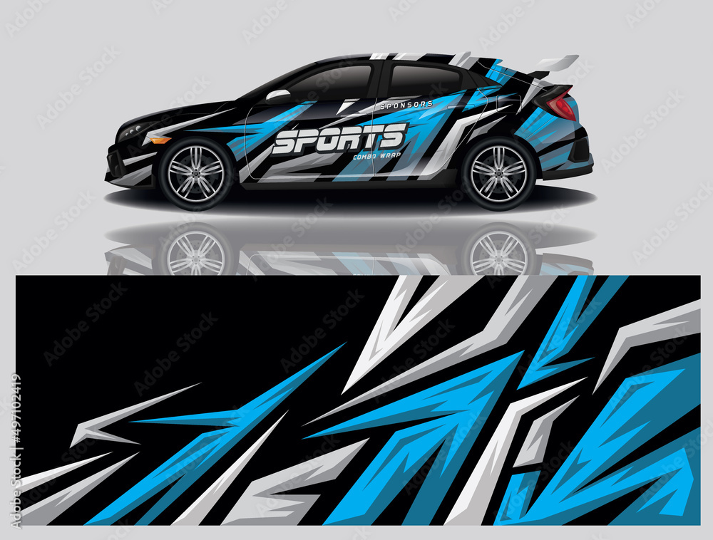 Fototapeta premium wrap car design template