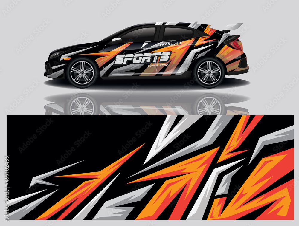 Obraz premium wrap car design template