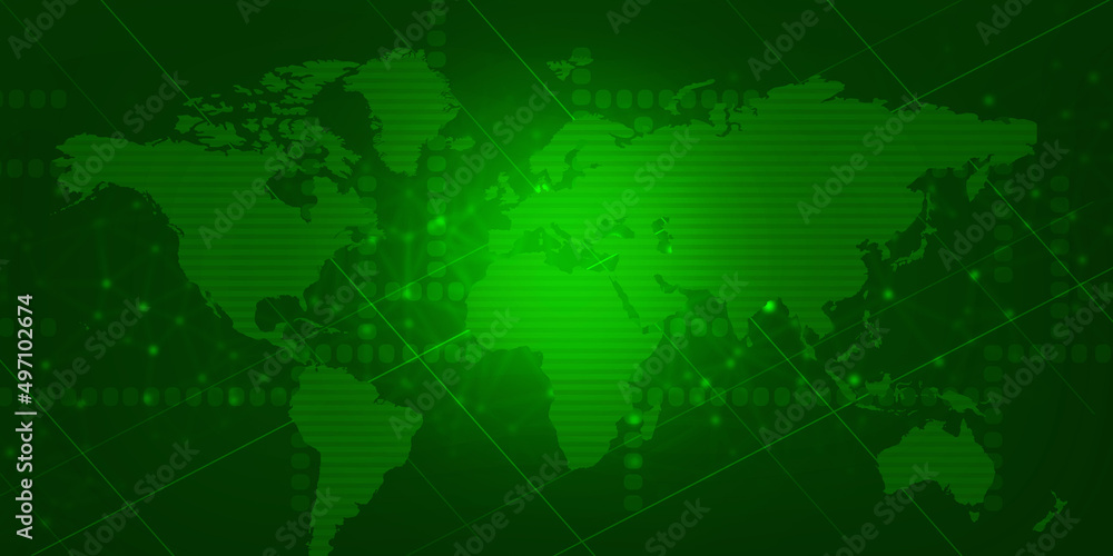 2d illustration world map abstract background