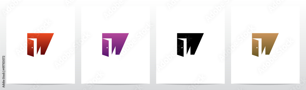 Door Open Letter Logo Design W Door Open Letter Logo Design W