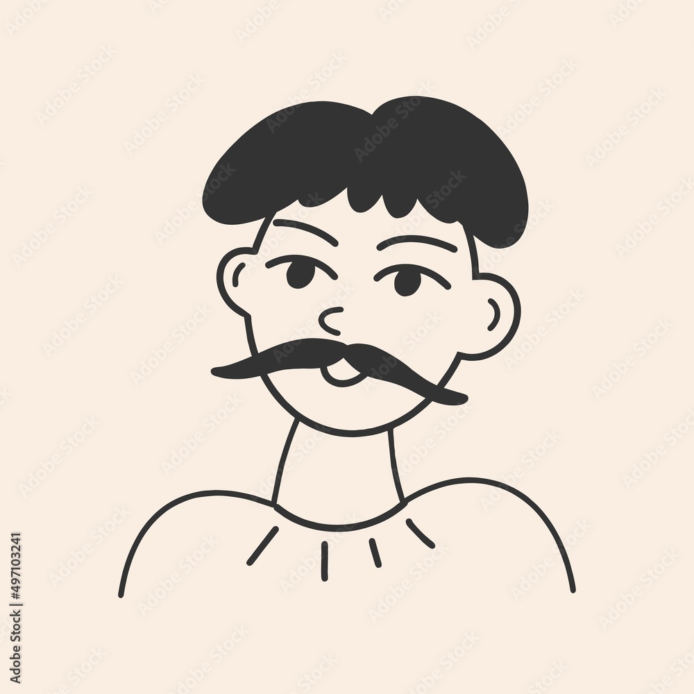 Man icon. Black and white clipart, doodle. Icon for the site. Flat design, hand drawn cartoon, vector illustration. All elements are isolated. Man icon. Black and white clipart, doodle. Icon for the site. Flat design, hand drawn cartoon, vector illustration. All elements are isolated.