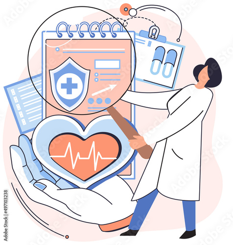 Health care program, online medical services, protection medicine. Medical insurance, hospital services, preventive check up, sick leave certificate, treatment and diagnosis of patients, telemedicine