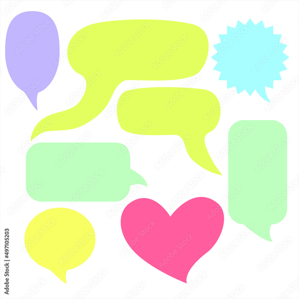 A collection of comic style speech bubbles on halftone background. Set of colorful speech bubbles, frames for you design. Blank empty speech bubbles. Vector set of stickers of speech bubbles. A collection of comic style speech bubbles on halftone background. Set of colorful speech bubbles, frames for you design. Blank empty speech bubbles. Vector set of stickers of speech bubbles.