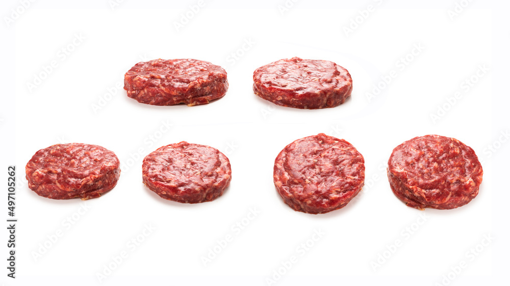 Raw minced beef isolated on white background. Raw minced beef isolated on white background.