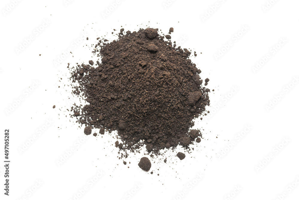 Black land for plant isolated on white background. Black land for plant isolated on white background.