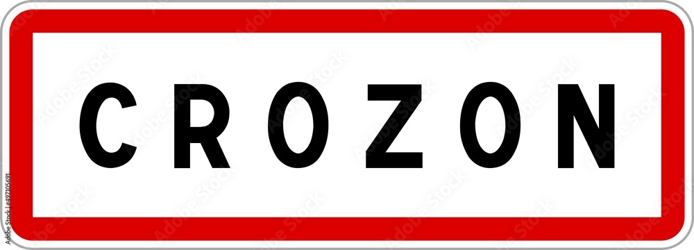 Panneau entrée ville agglomération Crozon / Town entrance sign Crozon Panneau entrée ville agglomération Crozon / Town entrance sign Crozon