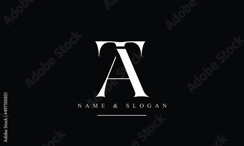 TA, AT, T, A abstract letters logo monogram