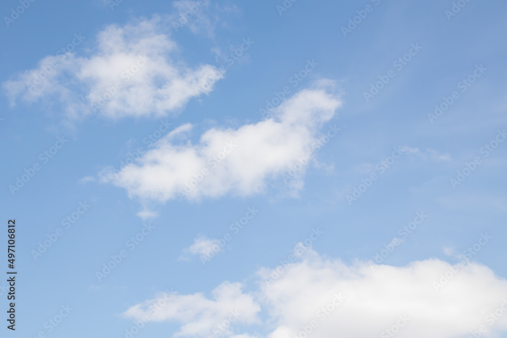 Blue sky with white clouds. Cloudy background