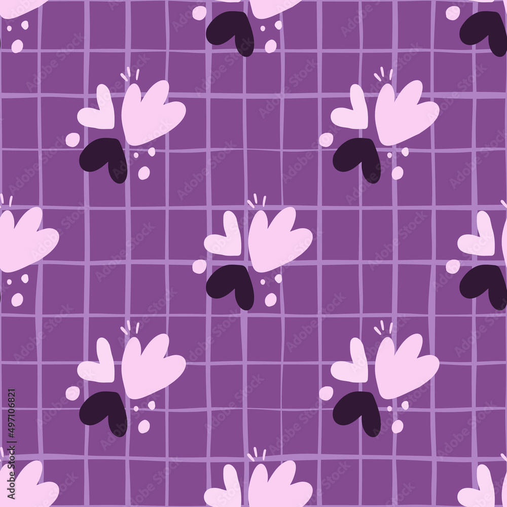 Childish pattern with flowers seamless pattern. Creative abstract heart shape wallpaper. Childish pattern with flowers seamless pattern. Creative abstract heart shape wallpaper.