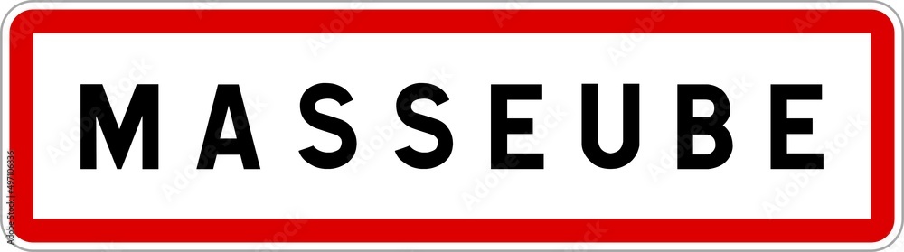 Panneau entrée ville agglomération Masseube / Town entrance sign Masseube Panneau entrée ville agglomération Masseube / Town entrance sign Masseube