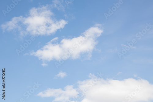 Blue sky with white clouds. Cloudy background