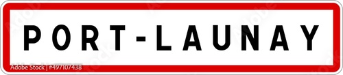 Panneau entrée ville agglomération Port-Launay / Town entrance sign Port-Launay