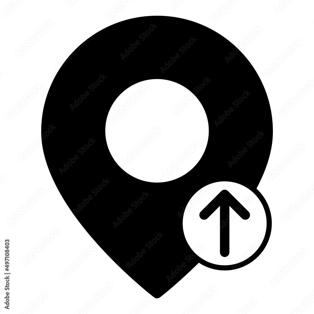 Upload Map Pin Flat Icon Isolated On White Background Upload Map Pin Flat Icon Isolated On White Background