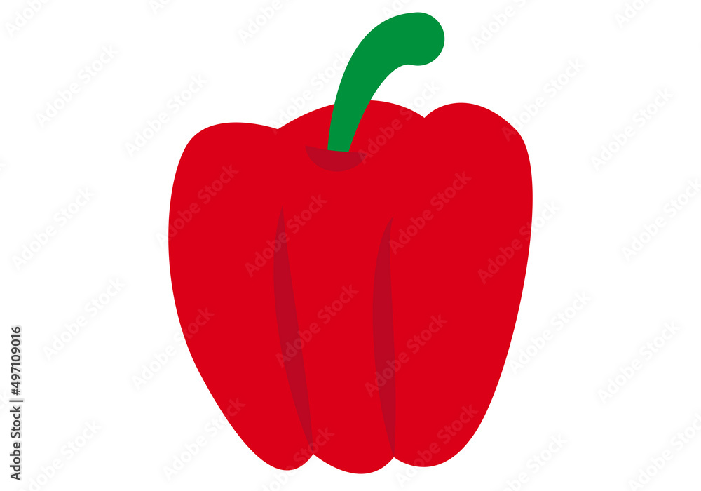 Icono de pimiento rojo en fondo blanco. Icono de pimiento rojo en fondo blanco.