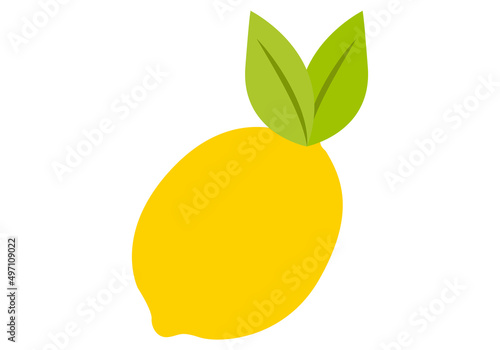 Icono de limón amarillo en fondo blanco. 
