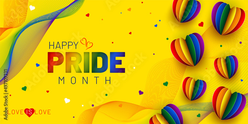 yellow abstract pride background for banner, flyer, poster, brochure, etc.