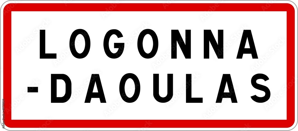 Panneau entrée ville agglomération Logonna-Daoulas / Town entrance sign Logonna-Daoulas