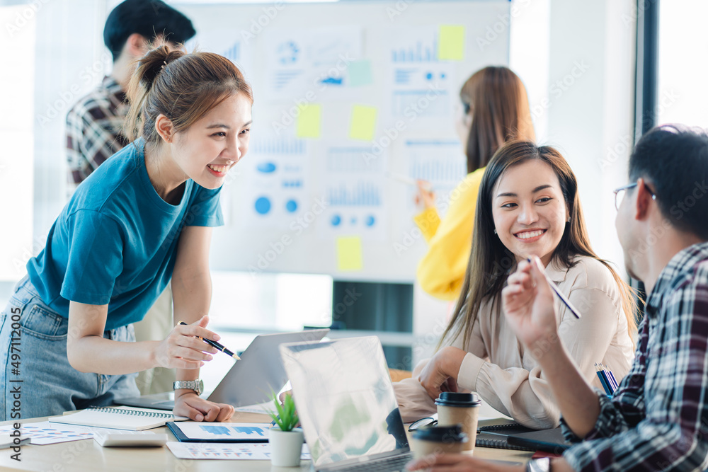 Business project teams work together in a meeting room at the office. blur background Business project teams work together in a meeting room at the office. blur background