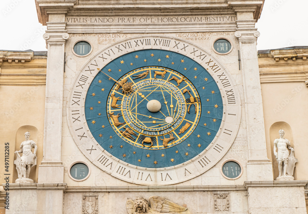 The beautiful clock tower of Padua