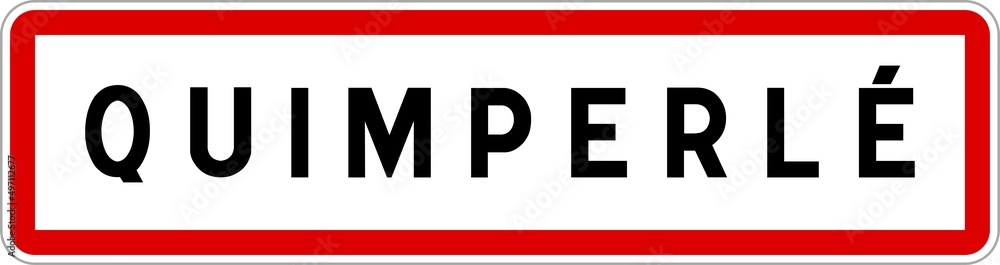 Panneau entrée ville agglomération Quimperlé / Town entrance sign Quimperlé Panneau entrée ville agglomération Quimperlé / Town entrance sign Quimperlé