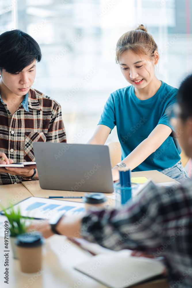 Business project teams work together in a meeting room at the office. blur background Business project teams work together in a meeting room at the office. blur background