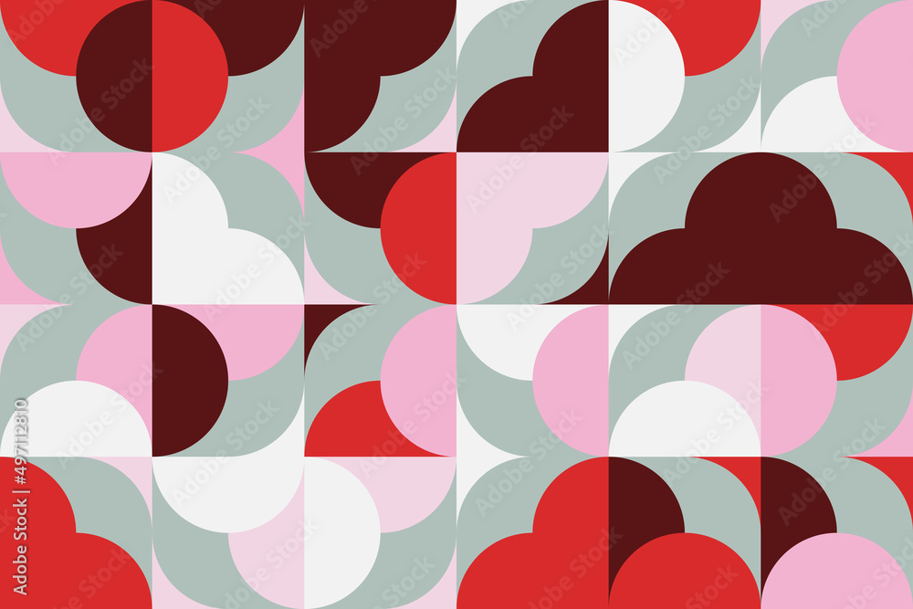 Scandi Art Made With Scandinavian Inspired Graphics Using Abstract Vector Geometric Shapes