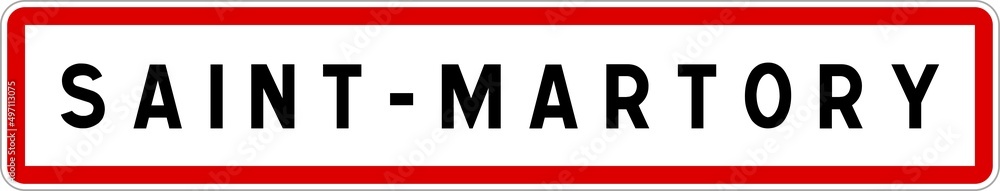 Panneau entrée ville agglomération Saint-Martory / Town entrance sign Saint-Martory