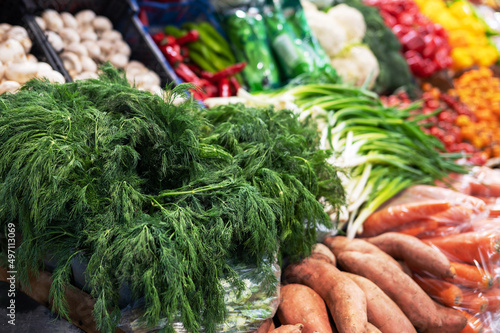 Assortment of fresh vegetab...