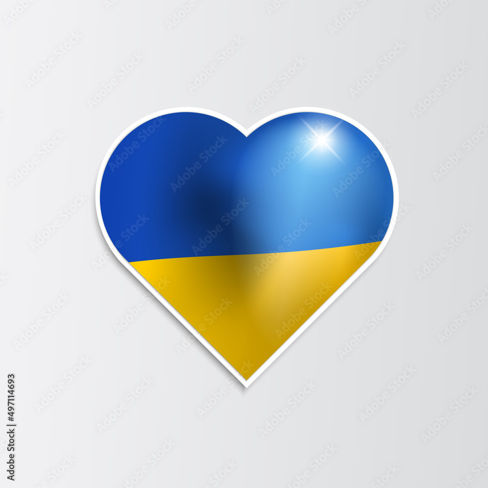 Fototapeta premium Flag element design, suitable for Ukraine and Russia conflict