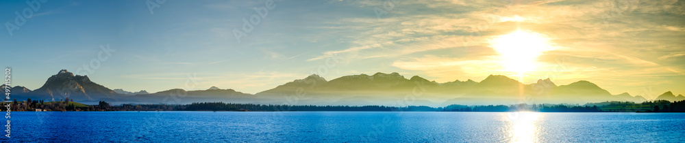 lake Hopfensee near Fuessen - bavaria lake Hopfensee near Fuessen - bavaria