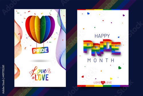 happy pride month creative social media post template design