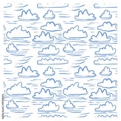 Seamless pattern with storm clouds.