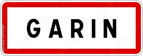 Panneau entrée ville agglomération Garin / Town entrance sign Garin photo