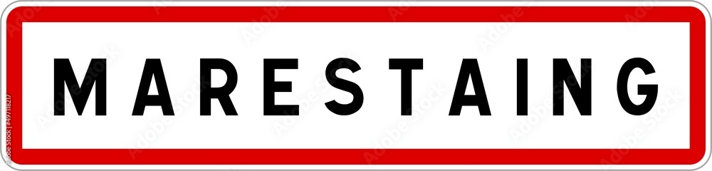 Panneau entrée ville agglomération Marestaing / Town entrance sign Marestaing Panneau entrée ville agglomération Marestaing / Town entrance sign Marestaing
