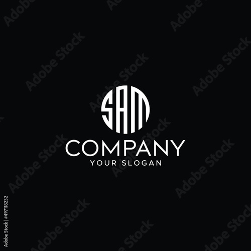 SAM letter creative modern elegant logo design, sam s a m alphabet letter logo company vector icon design template