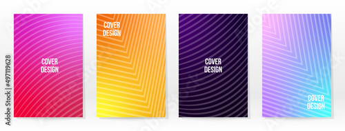 Minimal Poster. Pastel Soft. Rainbow Gradient Set.