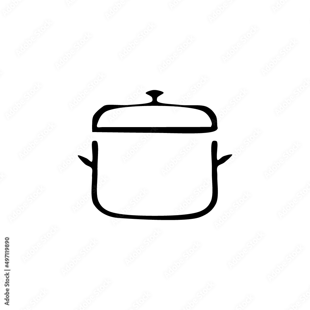 Cooking pot icon isolated on white background Cooking pot icon isolated on white background