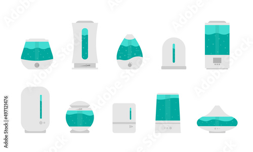 Humidifier. Ultrasonic air purifier. Cleaning and humidifying device.