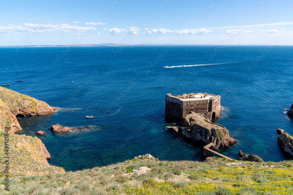 view of the Fort of Saint John the Baptist on Berlenga Grande Island in Portugal