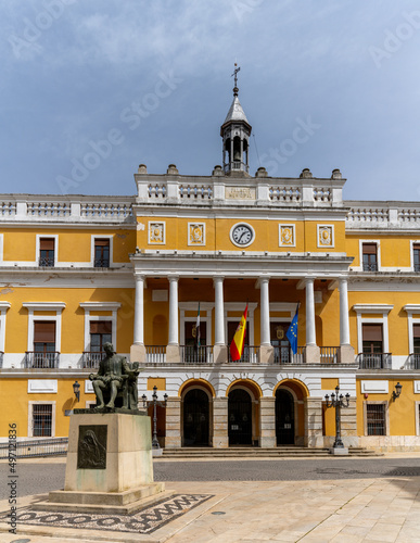 the historic town hall of Badajoz in the city center photo