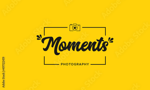 Modern Camera Photography Logo Design Template