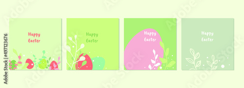 Happy Easter Cards with spring elements