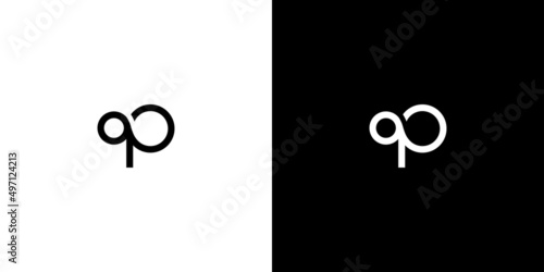 Unique and modern letter P infinity logo design 1
