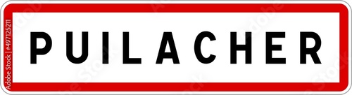 Free Download Panneau entrée ville agglomération Puilacher / Town entrance sign Puilacher - GFXLoad