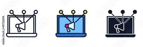 digital marketing icon symbol template for graphic and web design collection logo vector illustration