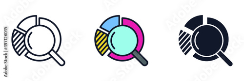 analytics icon symbol template for graphic and web design collection logo vector illustration