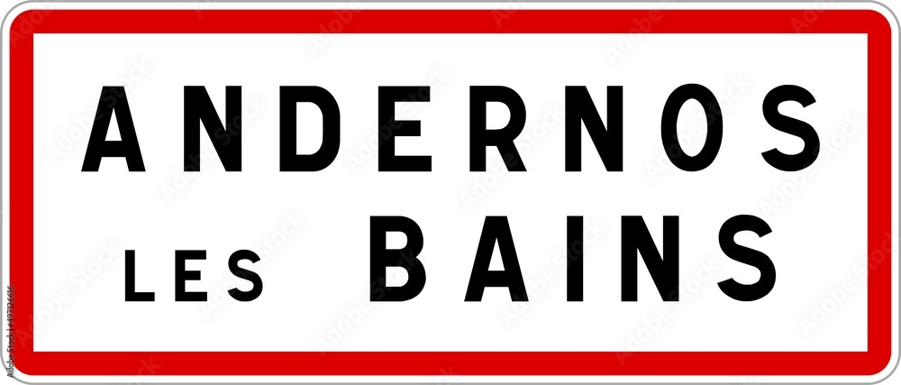 Panneau entrée ville agglomération Andernos-les-Bains / Town entrance sign Andernos-les-Bains